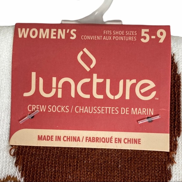 NWT Juncture Crew Socks, Dog with Fuzzy Ears That Stick Up - Women’s - Picture 3 of 7